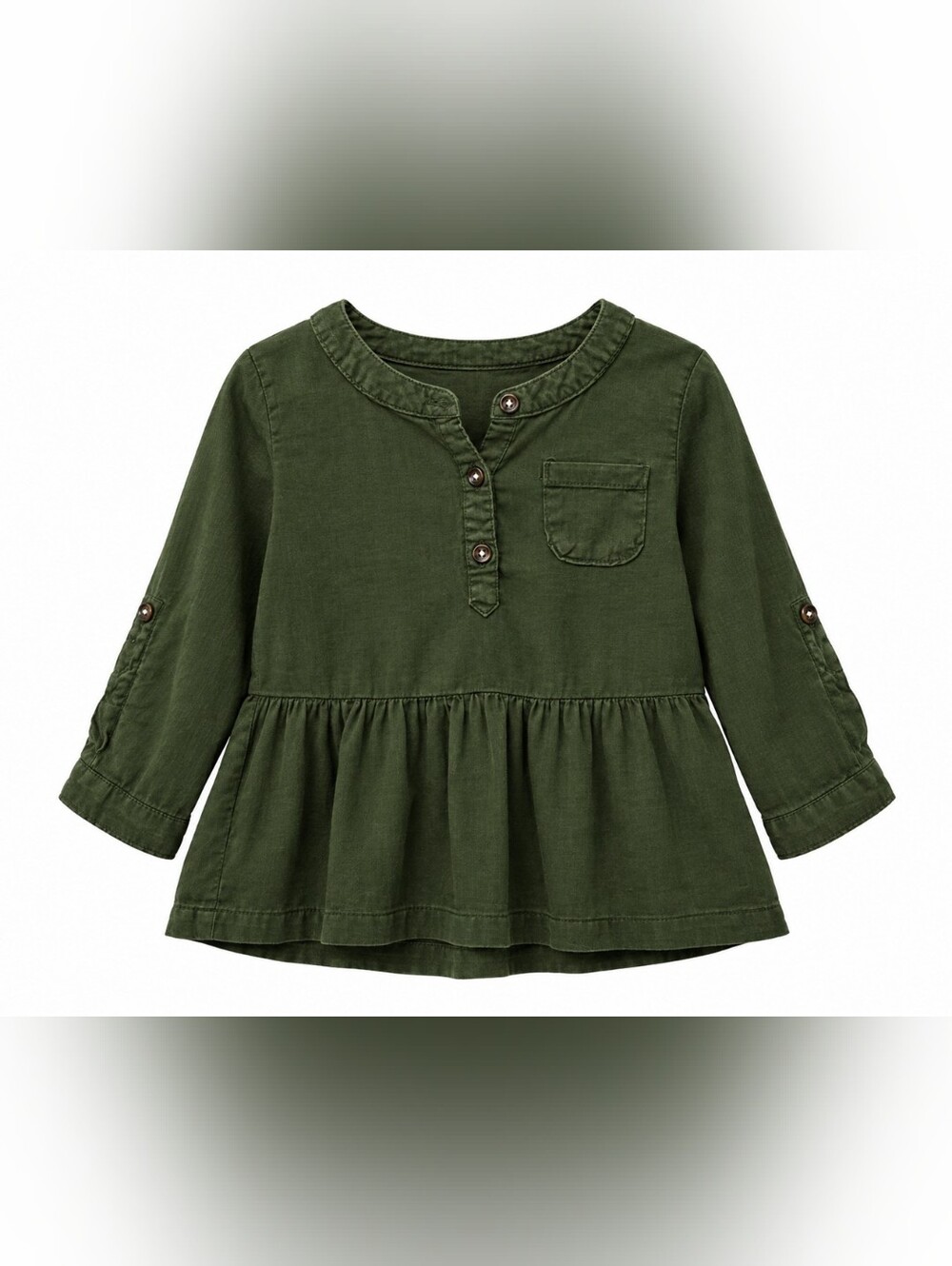 Carter's Girls 2T Olive Green Blouse